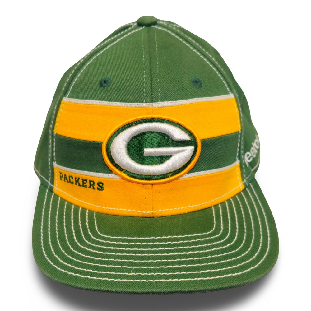 Reebok Green Bay‎ Packers Hat Mens L/XL Green Excellent NFL On-Field Fitted Cap